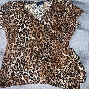 Cheetah print blouse